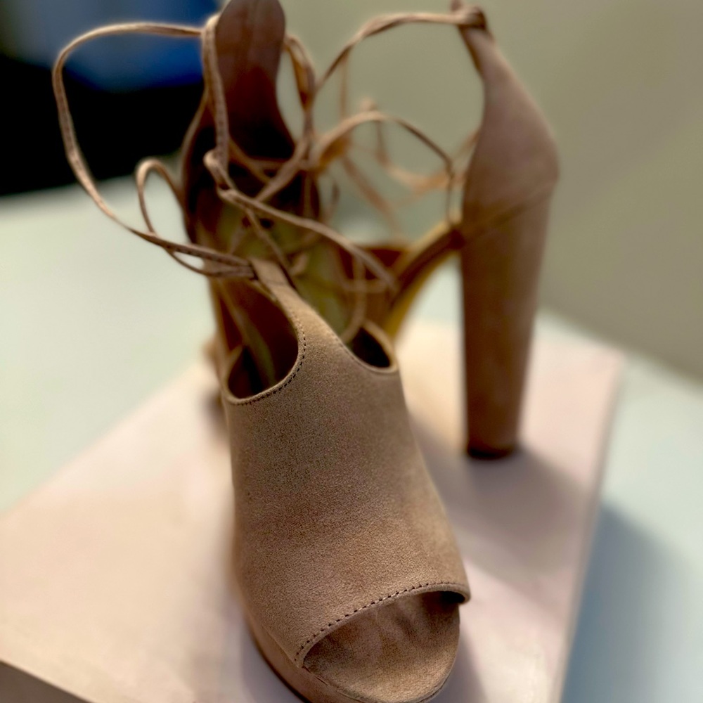Just fab platform lace up heels size 5.5